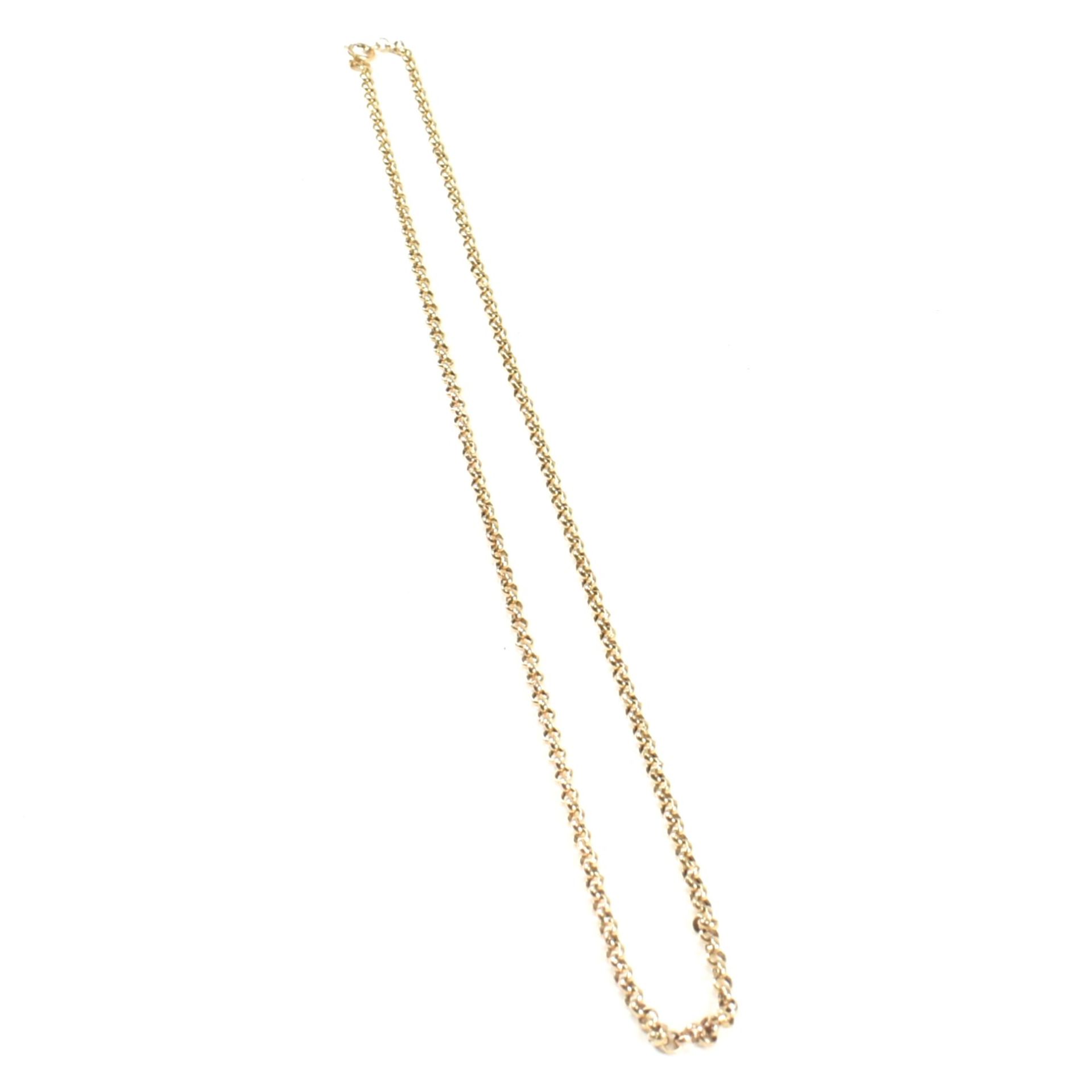 ITALIAN HALLMARKED 9CT GOLD BELCHER CHAIN NECKLACE - Image 3 of 4