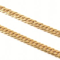 HALLMARKED 9CT GOLD FLAT CURB LINK CHAIN NECKLACE