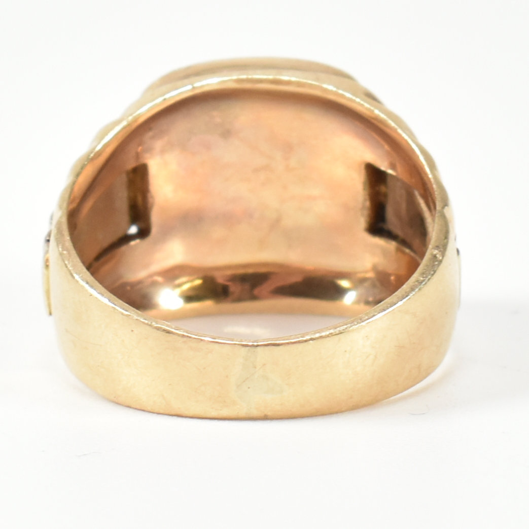 HALLMARKED 9CT GOLD WATCH STRAP SIGNET RING - Image 5 of 8