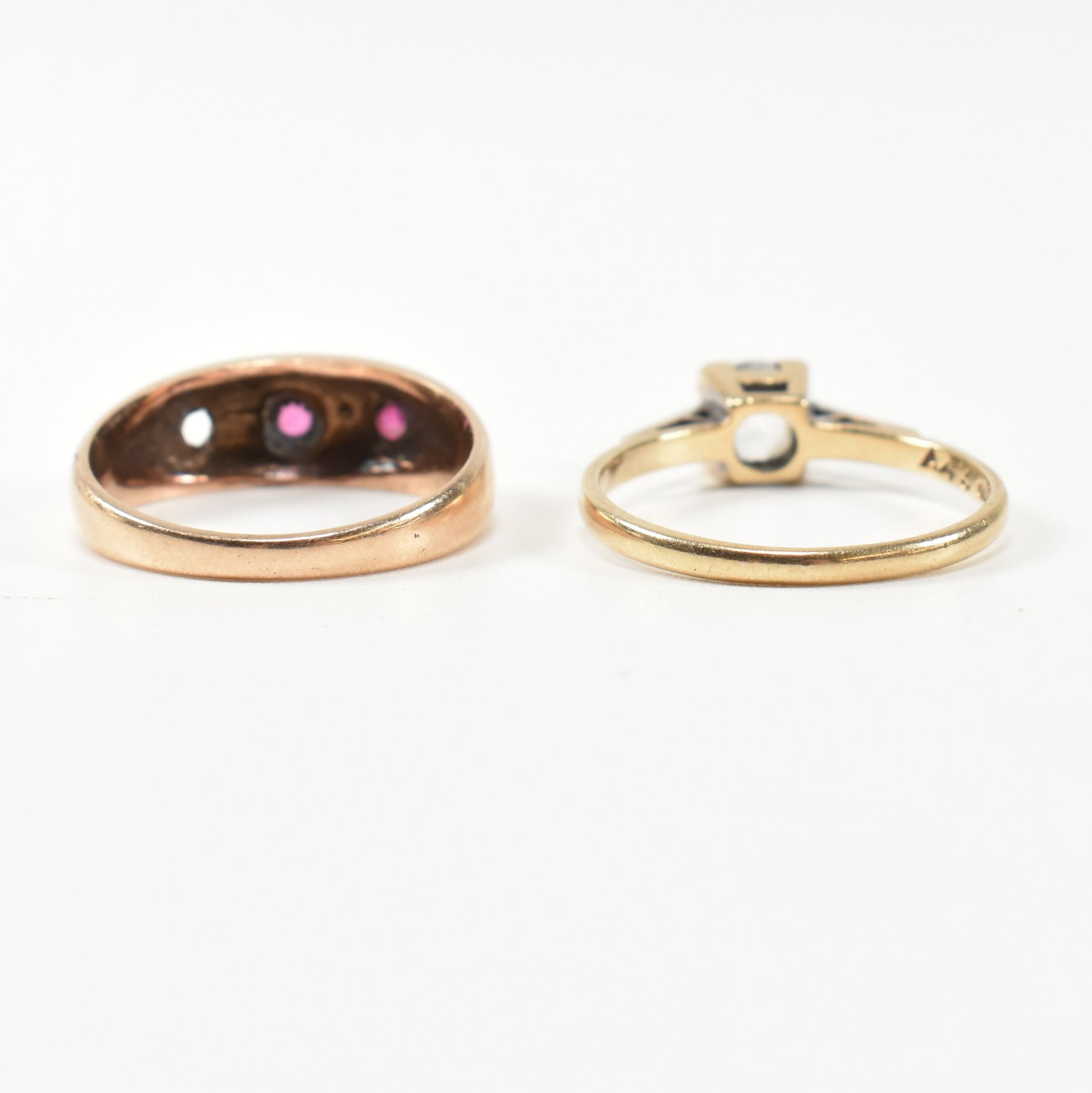 TWO HALLMARKED 9CT GOLD & GEM SET RINGS - Image 3 of 12