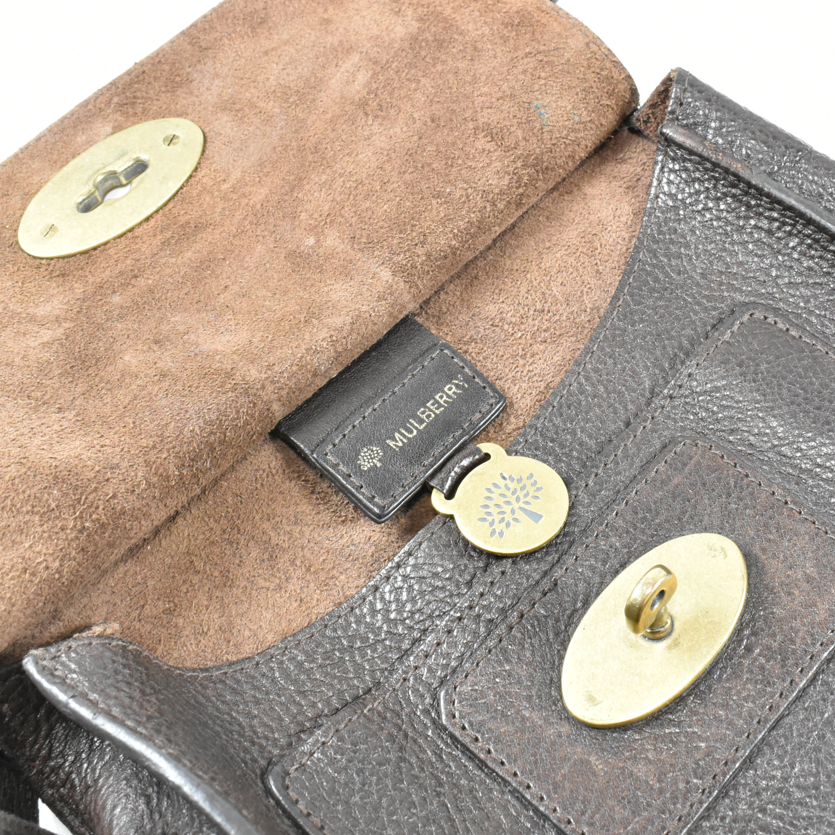 MULBERRY BROWN LEATHER ANTONY CROSSBODY BAG - Image 7 of 9