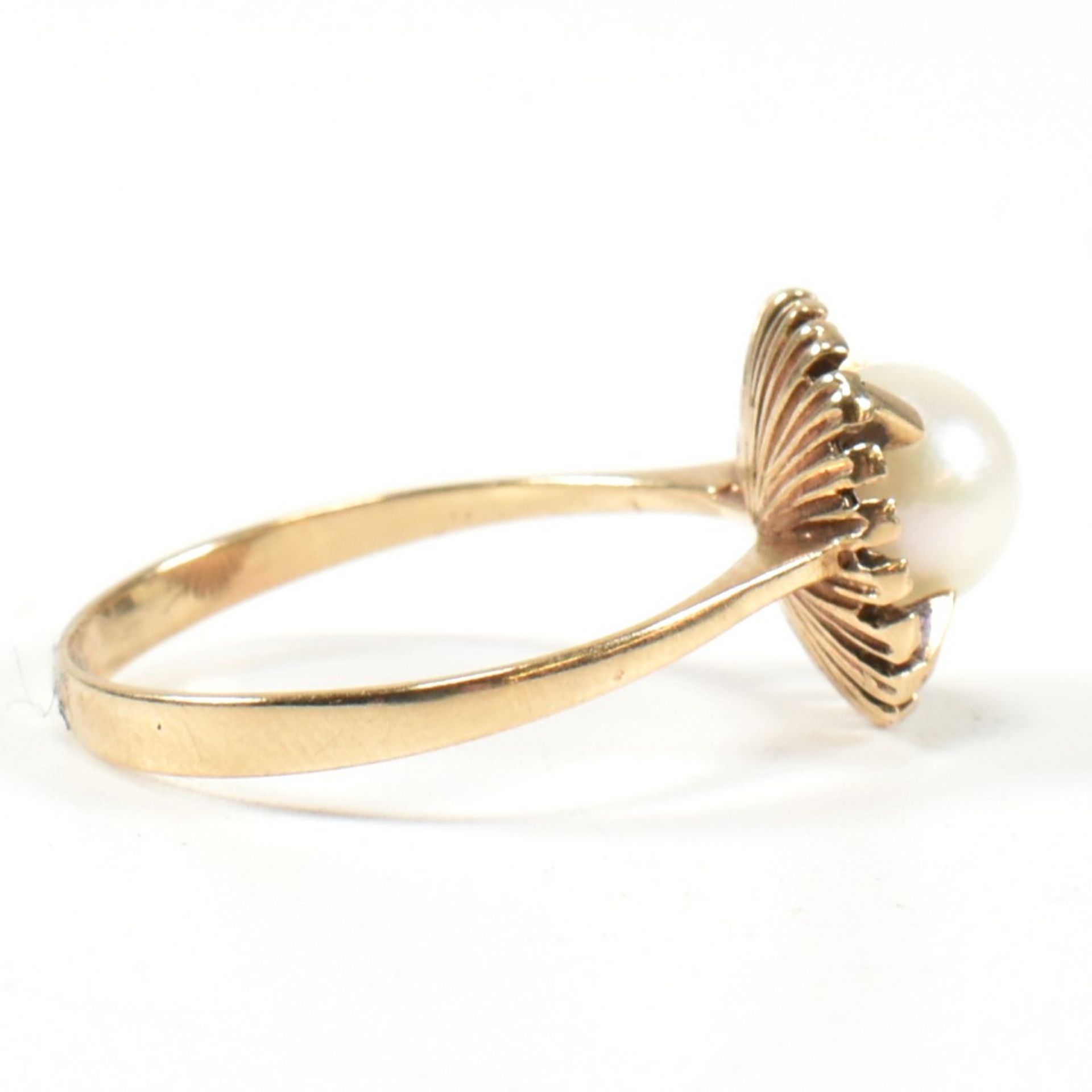 9CT GOLD & PEARL RING - Bild 4 aus 9