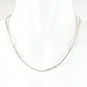 HALLMARKED 18CT WHITE GOLD & DIAMOND LINE NECKLACE