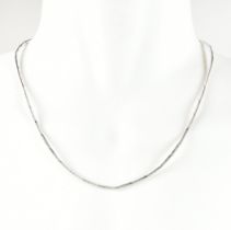 HALLMARKED 18CT WHITE GOLD & DIAMOND LINE NECKLACE