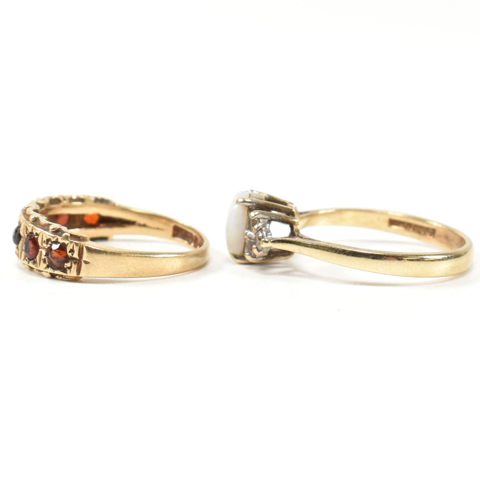 TWO HALLMARKED GOLD & GEM SET RINGS - Image 6 of 10