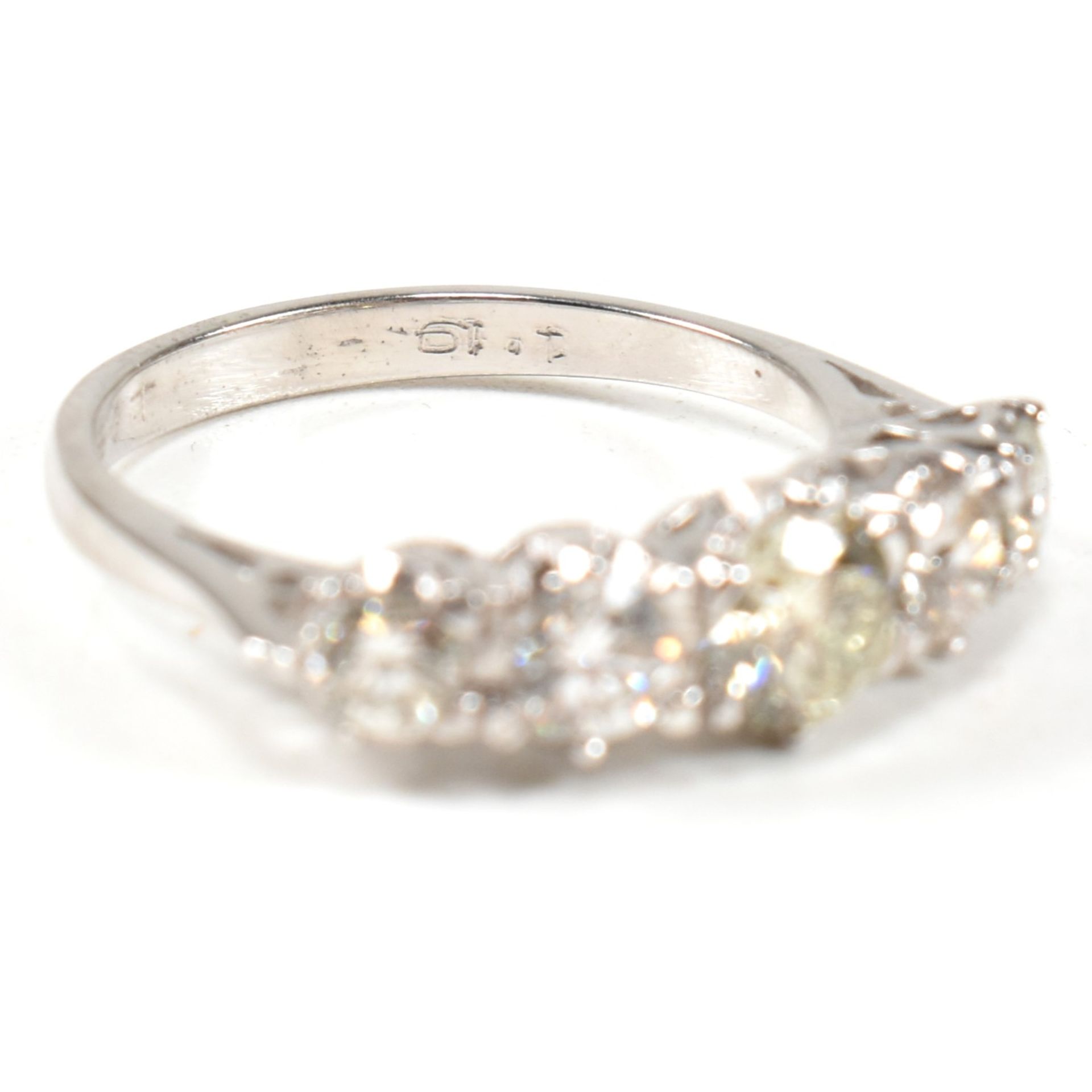 WHITE GOLD & DIAMOND FIVE STONE RING - Image 8 of 10