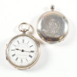 TWO VICTORIAN HALLMARKED SILVER POCKET WATCHES