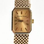 HALLMARKED 9CT GOLD BUECHE-GIROD WRIST WATCH