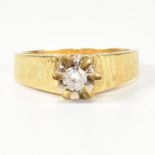 HALLMARKED 18CT GOLD & DIAMOND SOLITAIRE RING