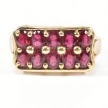 HALLMARKED 9CT GOLD & GARNET RING