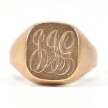 HALLMARKED 9CT GOLD ENGRAVED SIGNET RING