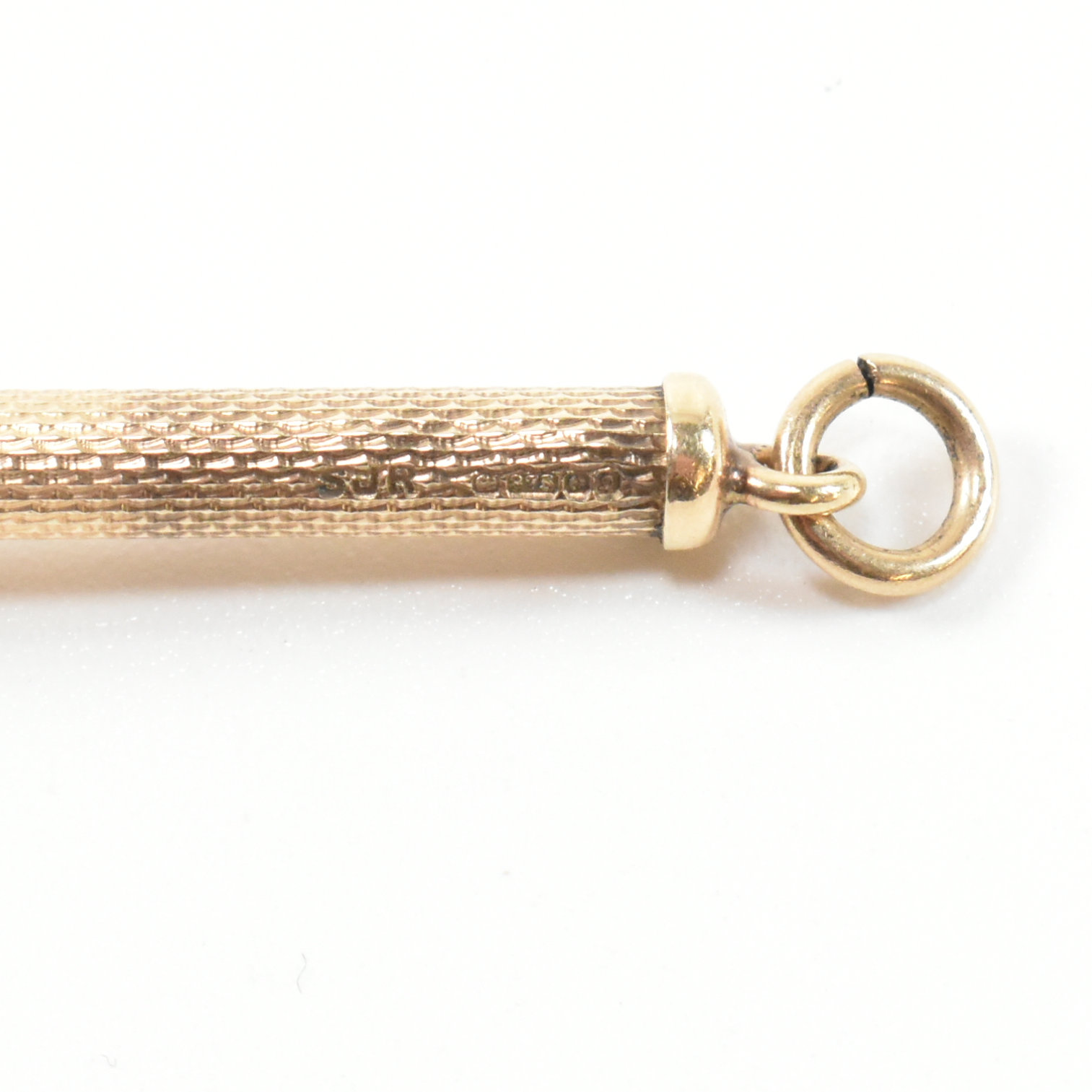 HALLMARKED 9CT GOLD CHAMPAGNE SWIZZLE STICK FOB - Image 5 of 5