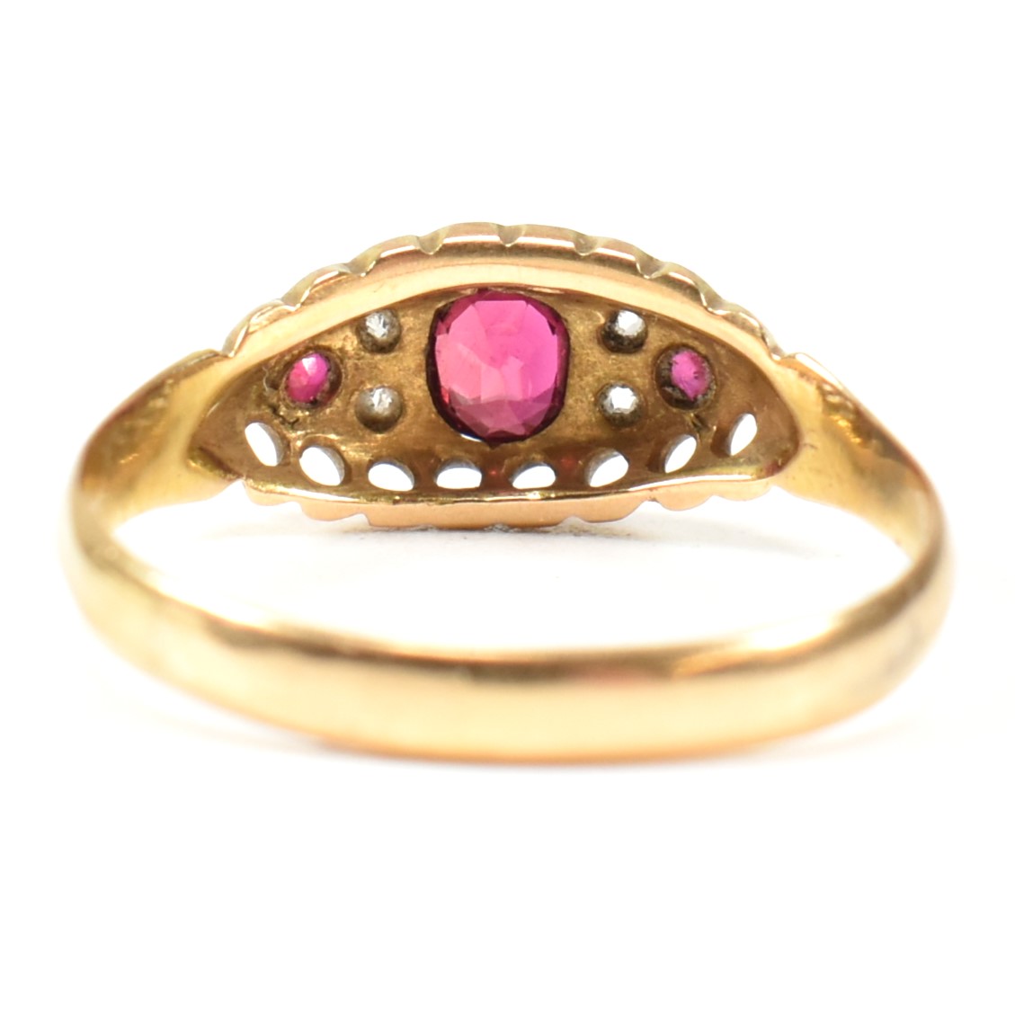 EDWARDIAN 18CT GOLD RUBY & DIAMOND RING - Image 2 of 9