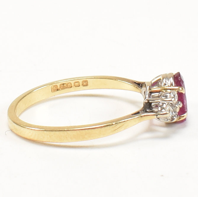 HALLMARKED 18CT GOLD RUBY & DIAMOND RING - Image 3 of 9