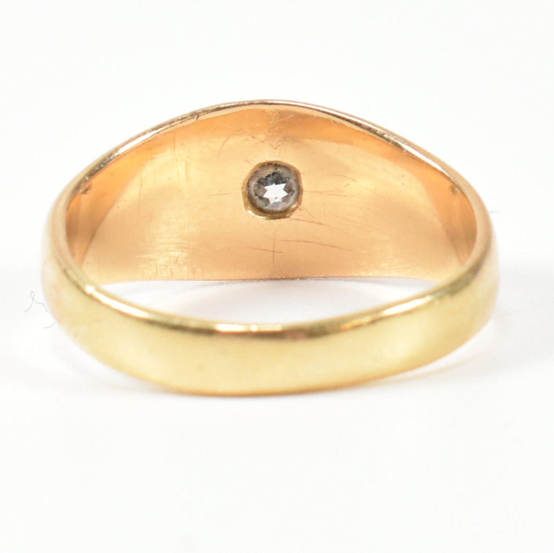 EARLY 20TH CENTURY 18CT GOLD & DIAMOND GYPSY RING - Image 4 of 7