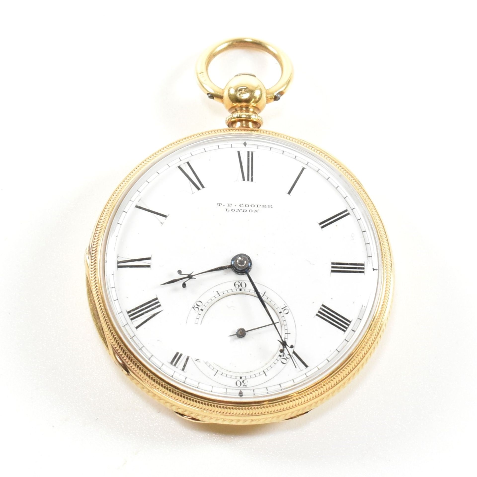 VICTORIAN HALLMARKED 18CT GOLD OPEN FACED POCKET WATCH