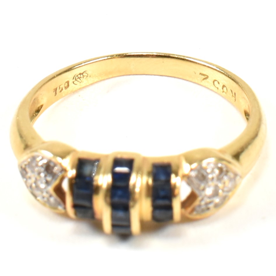 18CT GOLD SAPPHIRE & DIAMOND RING - Image 8 of 9