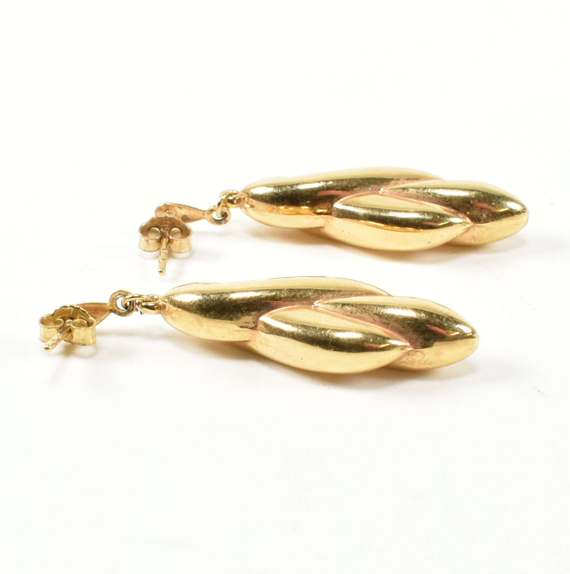 HALLMARKED 9CT GOLD PENDANT EARRINGS - Image 4 of 5