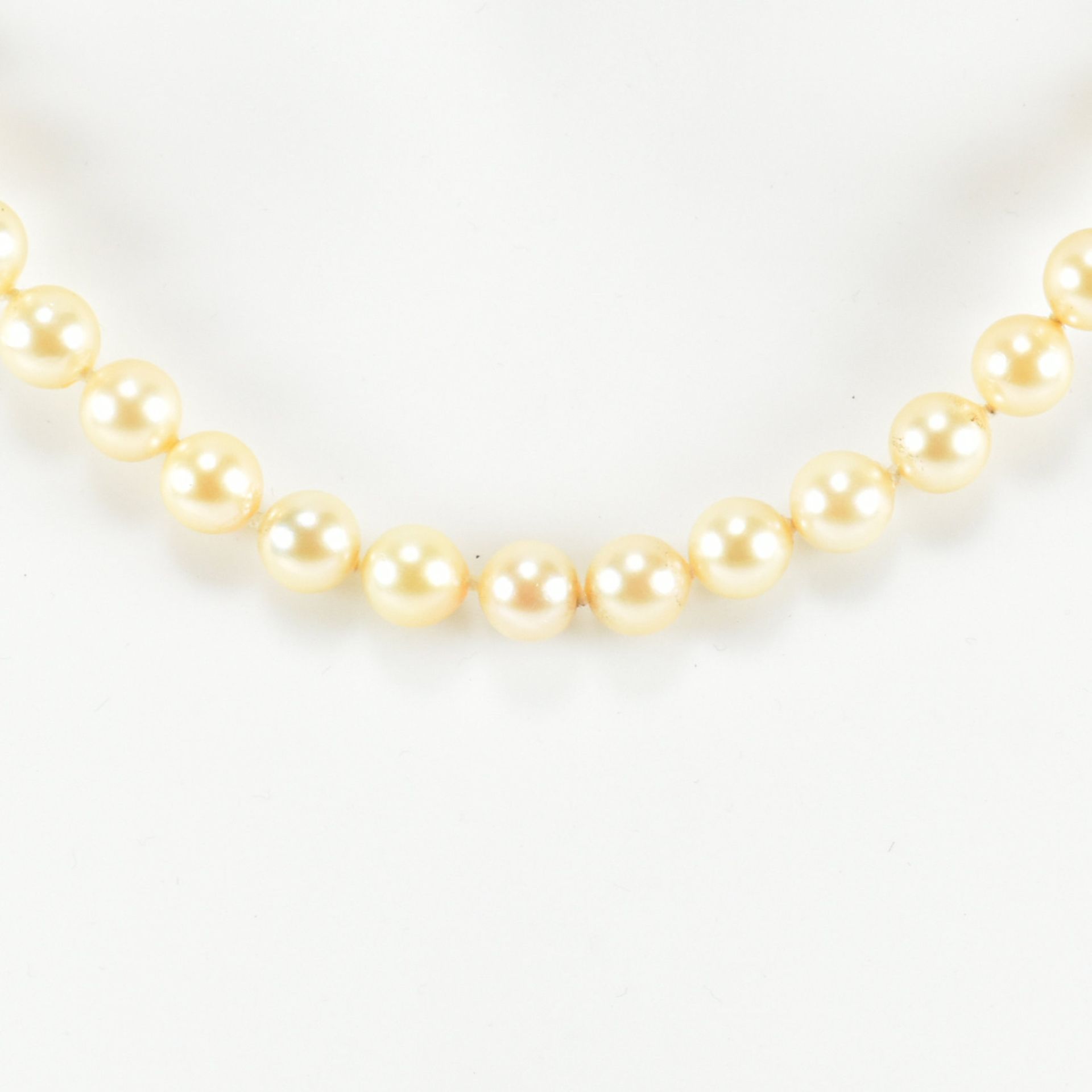 14CT WHITE GOLD & CULTURED PEARL NECKLACE - Image 5 of 5