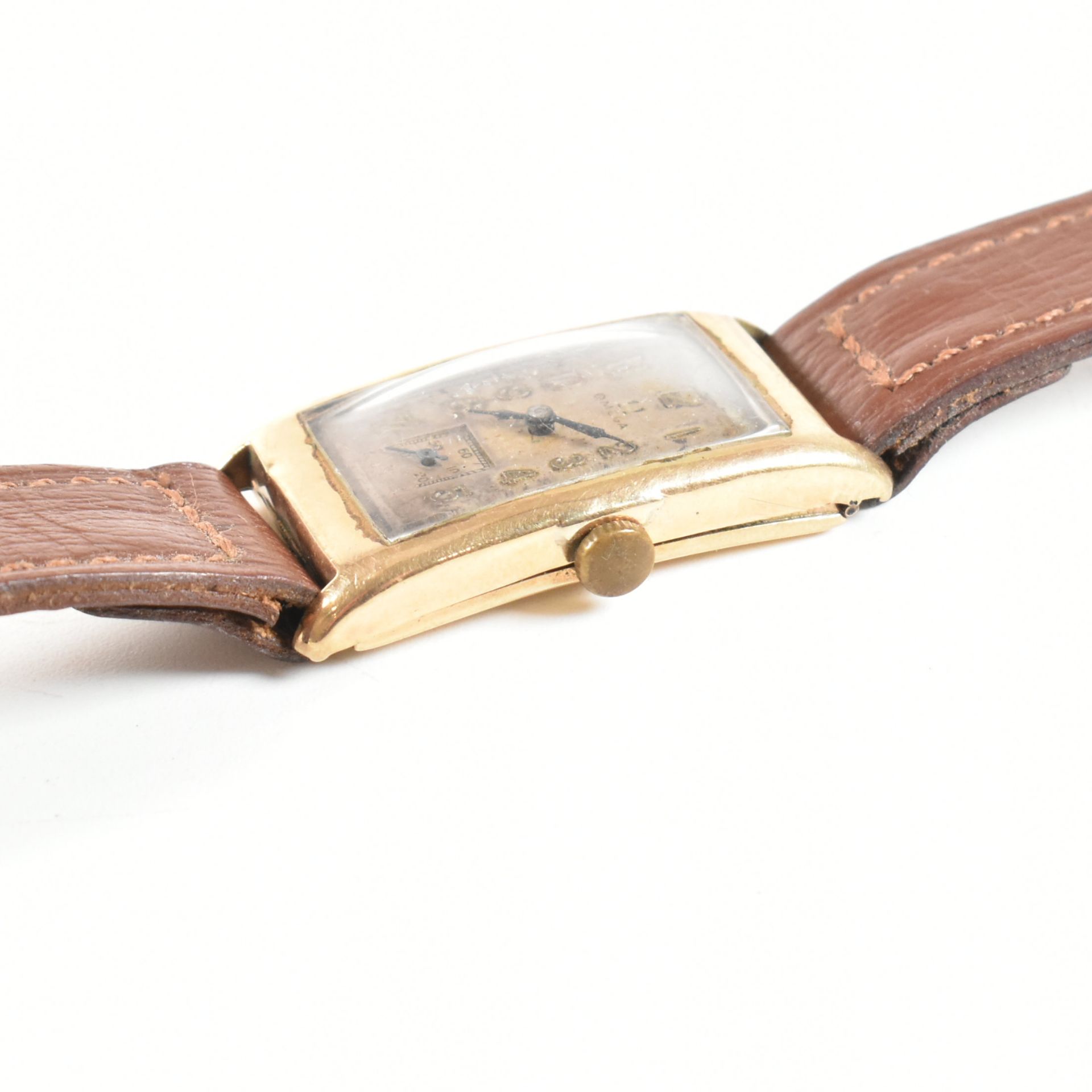 EARLY 20TH CENTURY OMEGA 9CT GOLD WRISTWATCH - Bild 4 aus 7