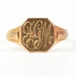 HALLMARKED 9CT GOLD ENGRAVED SIGNET RING