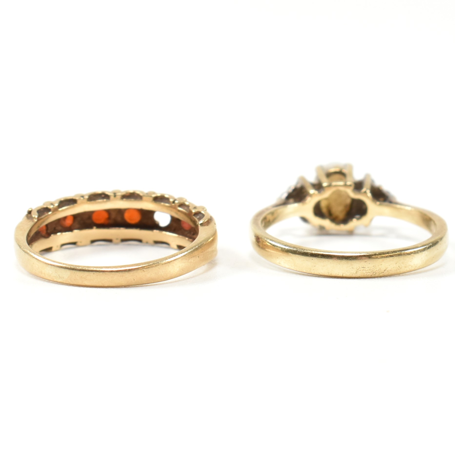 TWO HALLMARKED GOLD & GEM SET RINGS - Image 5 of 10