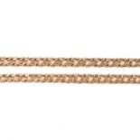 ITALIAN 9CT GOLD DOUBLE CURB LINK FANCY CHAIN NECKLACE