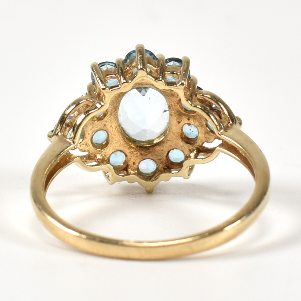 HALLMARKED 9CT GOLD & TOPAZ CLUSTER RING - Bild 4 aus 8