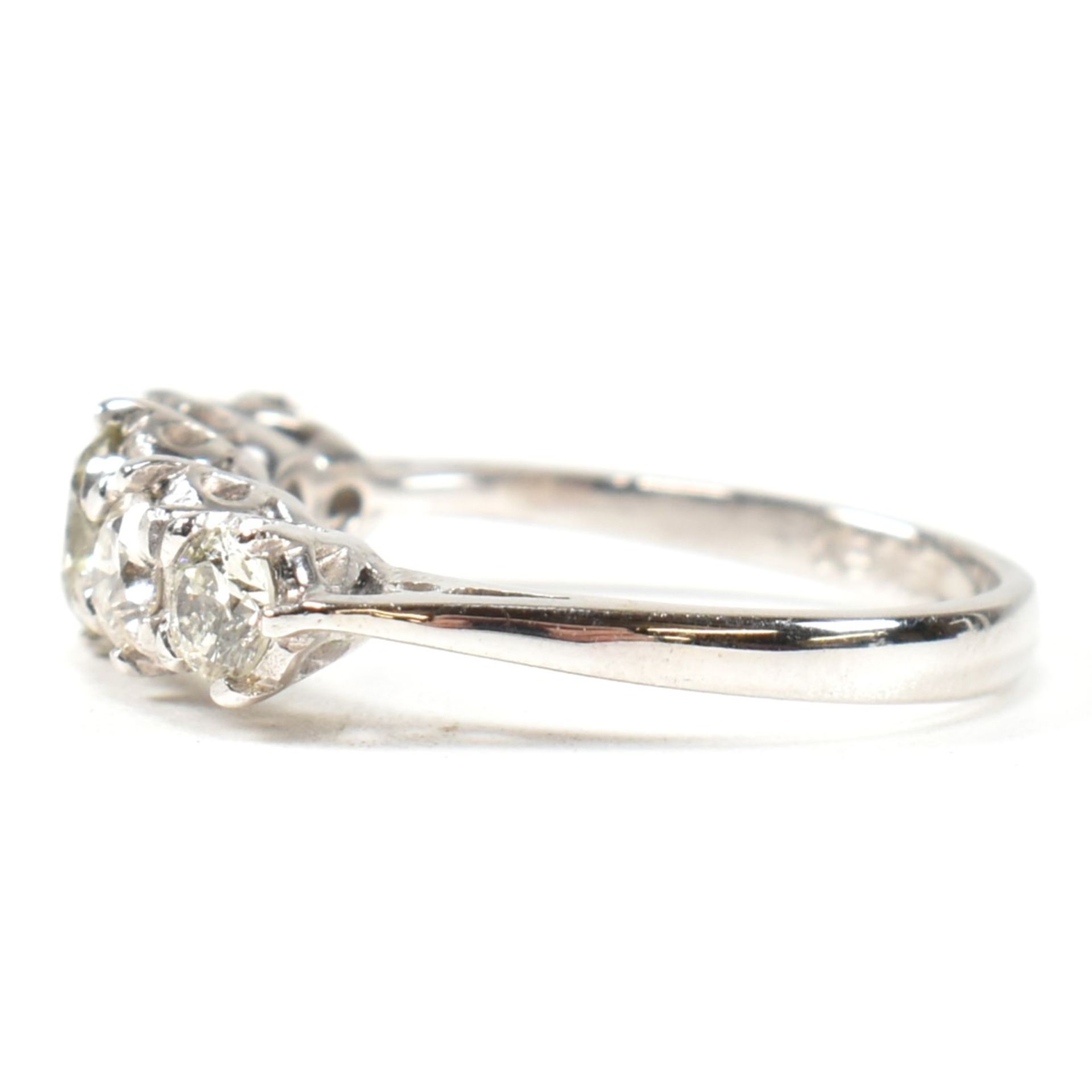 WHITE GOLD & DIAMOND FIVE STONE RING - Image 2 of 10