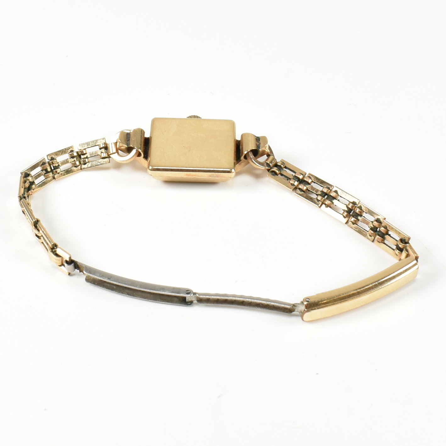 HALLMARKED 9CT GOLD AUDAX LADIES DRESS WATCH WITH ROLLED GOLD BRACELET - Image 4 of 7