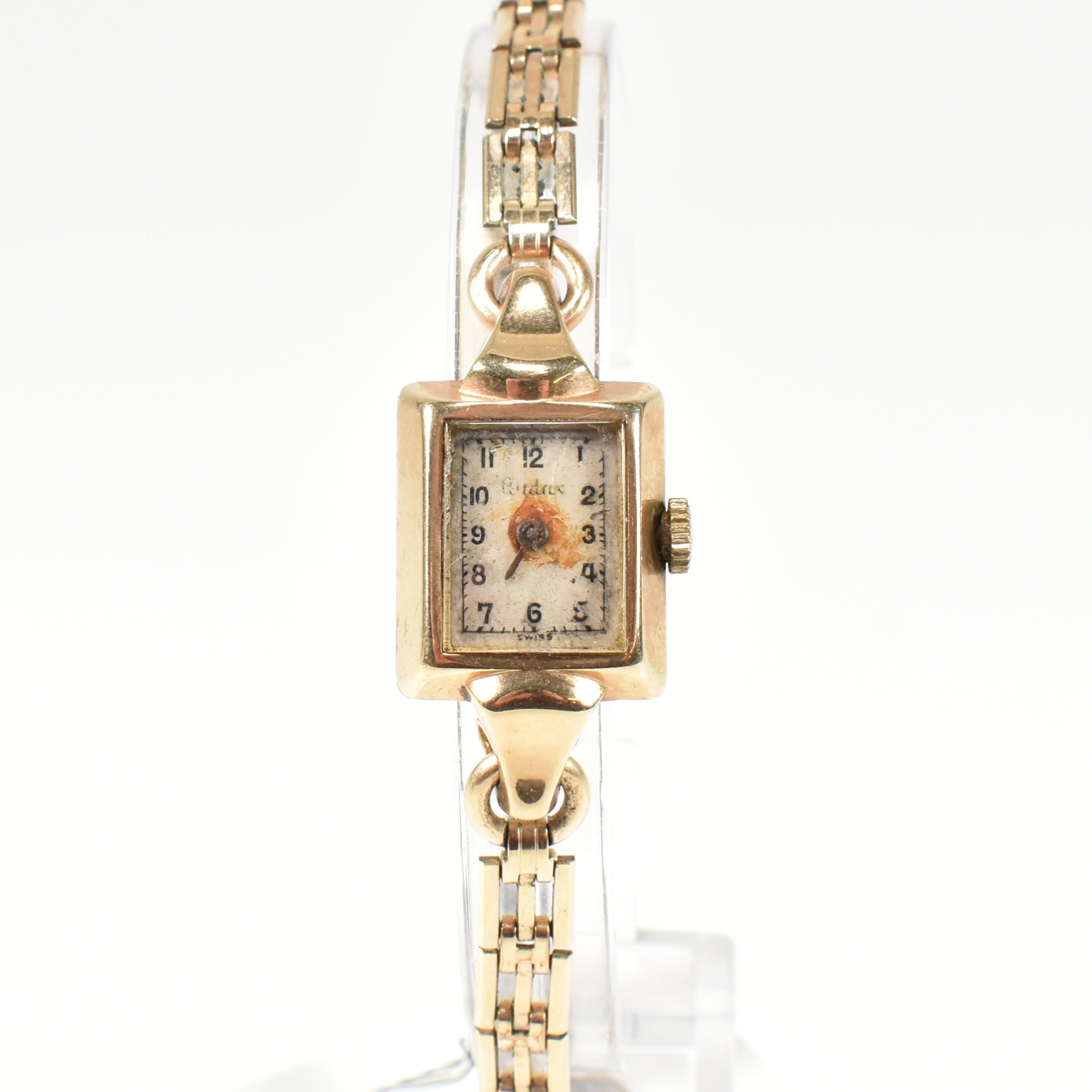 HALLMARKED 9CT GOLD AUDAX LADIES DRESS WATCH WITH ROLLED GOLD BRACELET - Image 7 of 7