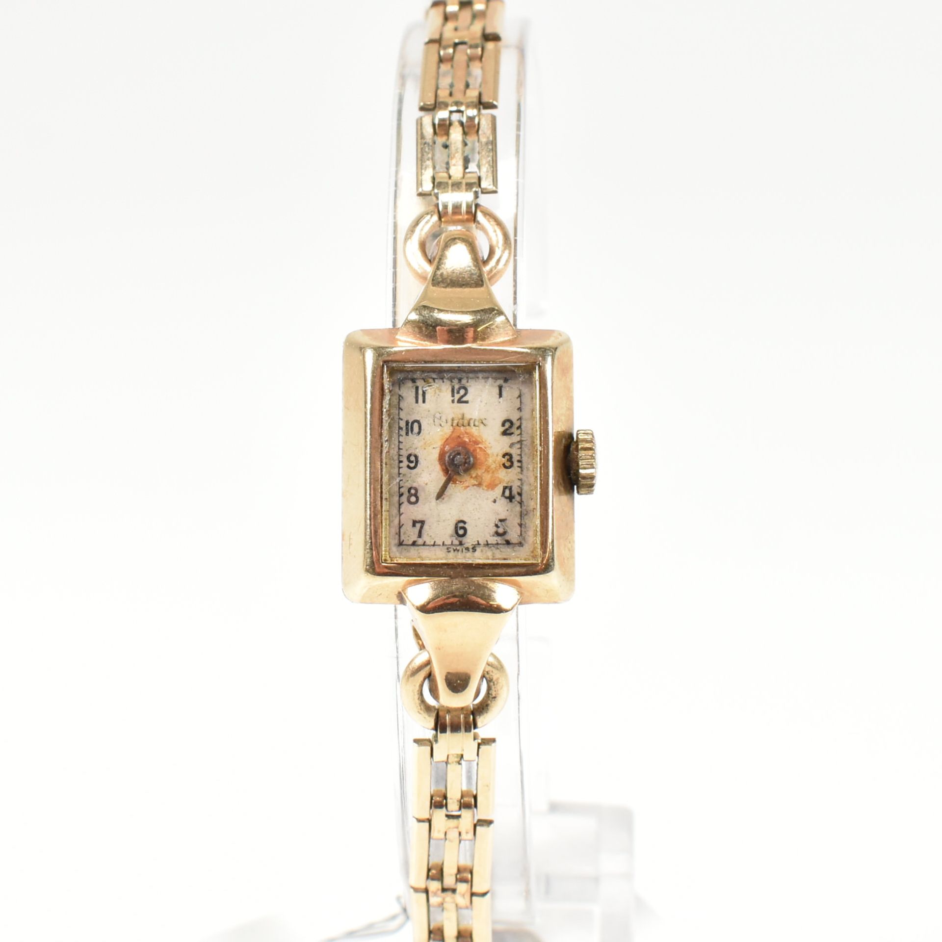 HALLMARKED 9CT GOLD AUDAX LADIES DRESS WATCH WITH ROLLED GOLD BRACELET - Bild 7 aus 7