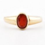 HALLMARKED 9CT GOLD & GARNET SOLITAIRE RING