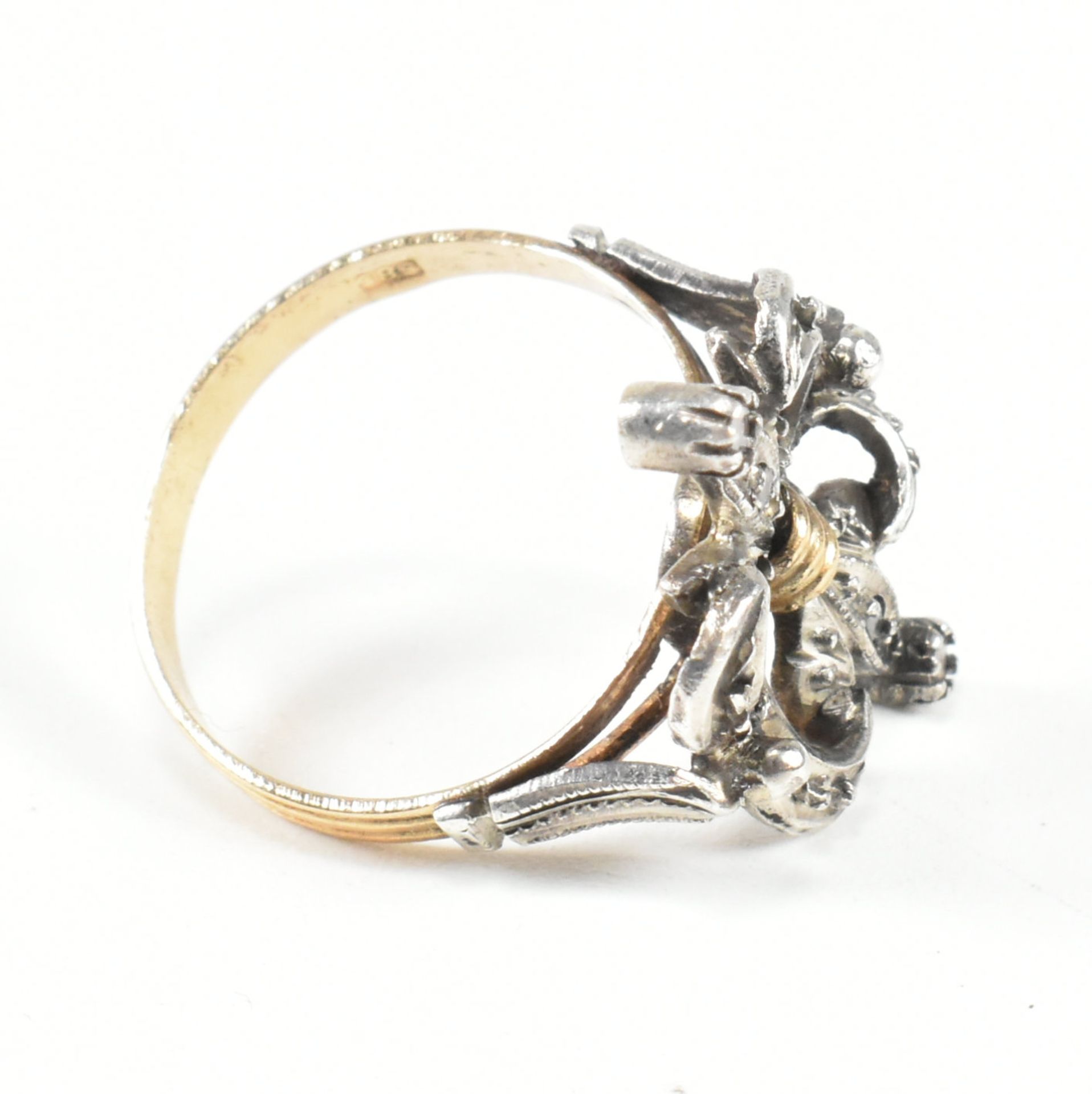 CONTINENTAL FLEUR DE LIS DIAMOND CLUSTER RING - Image 2 of 6