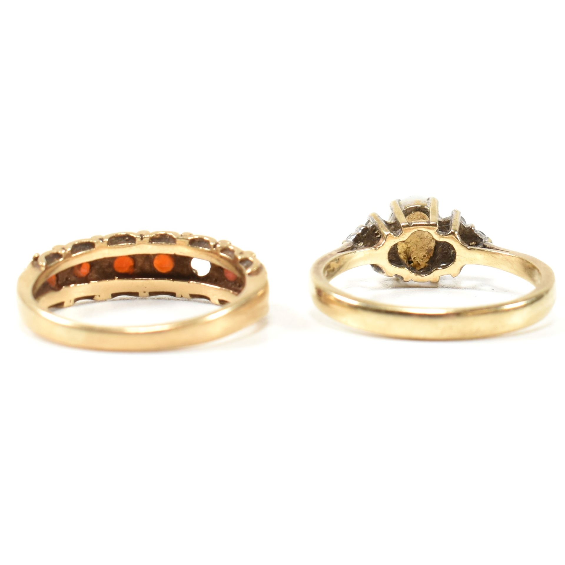 TWO HALLMARKED GOLD & GEM SET RINGS - Image 4 of 10