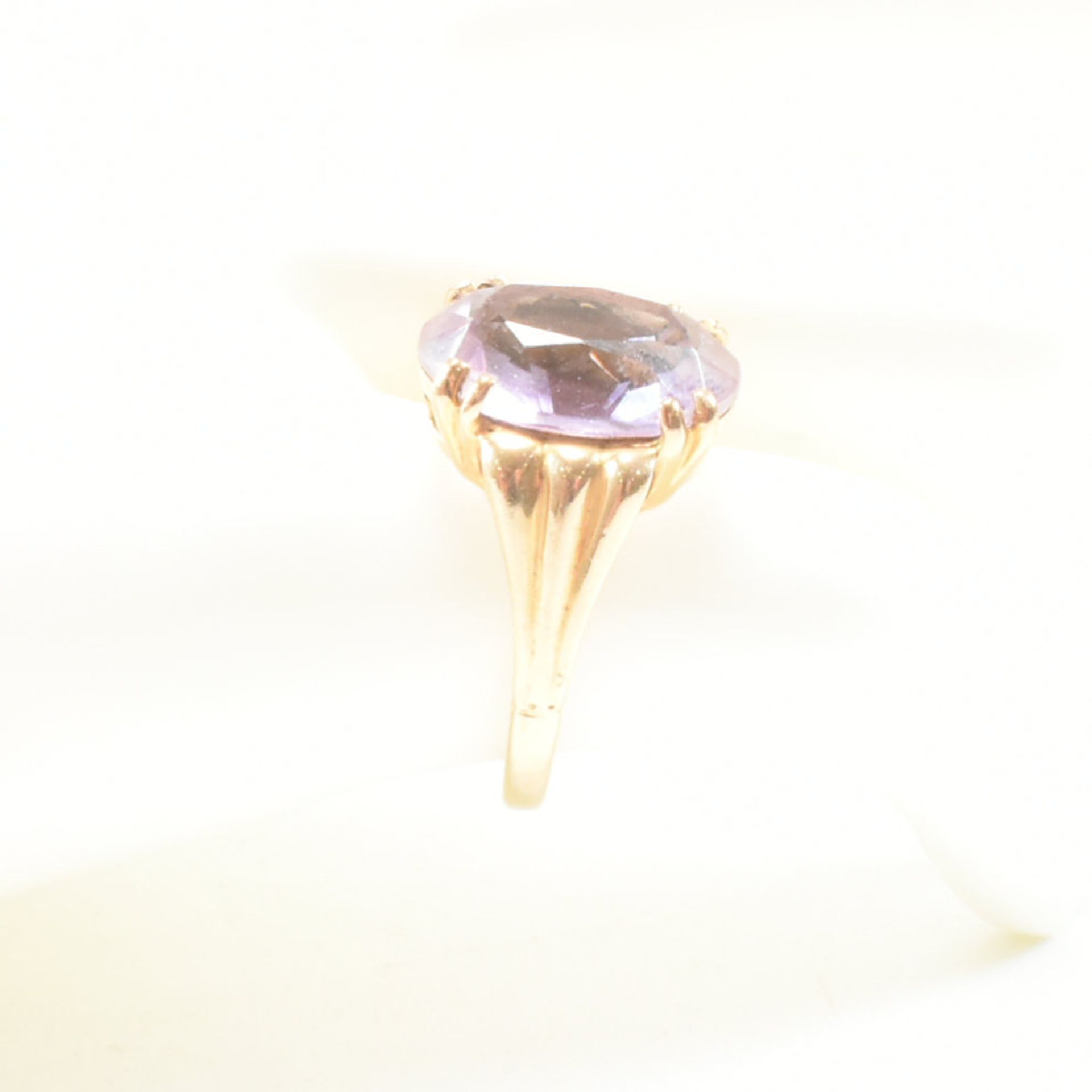 VINTAGE HALLMARKED 9CT GOLD & AMETHYST SOLITAIRE RING - Image 9 of 9
