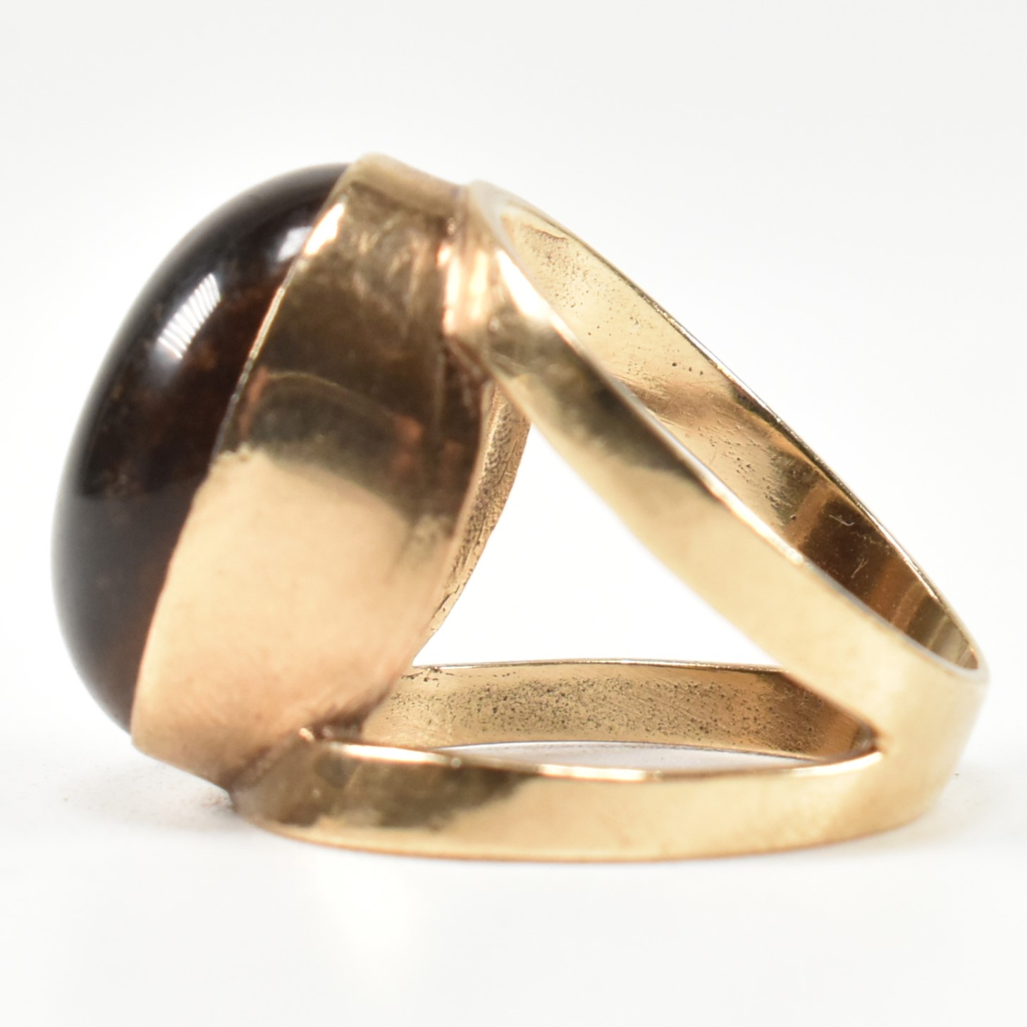 HALLMARKED 9CT GOLD & TIGER'S EYE RING - Image 7 of 9