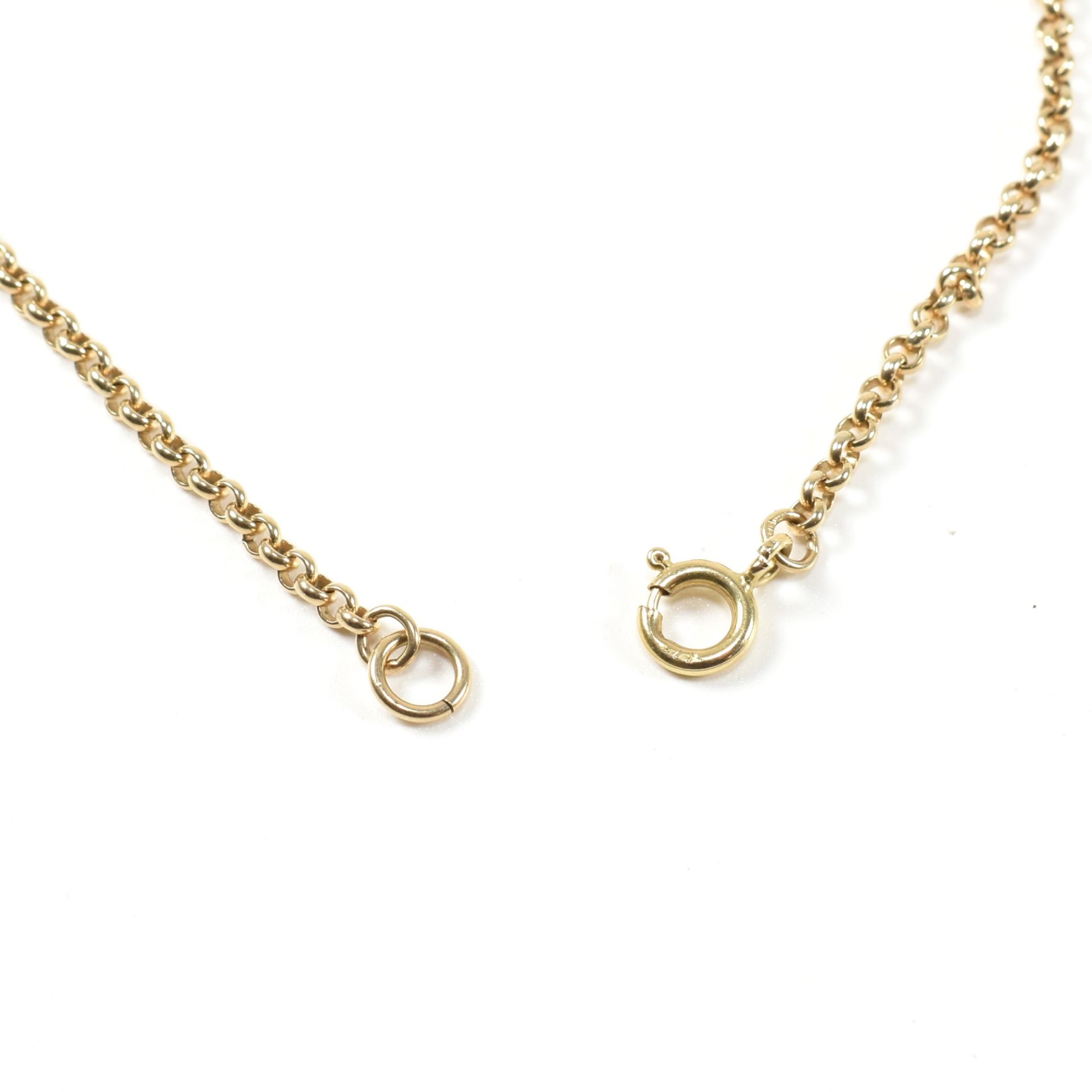 HALLMARKED 9CT GOLD BELCHER CHAIN NECKLACE - Image 5 of 5