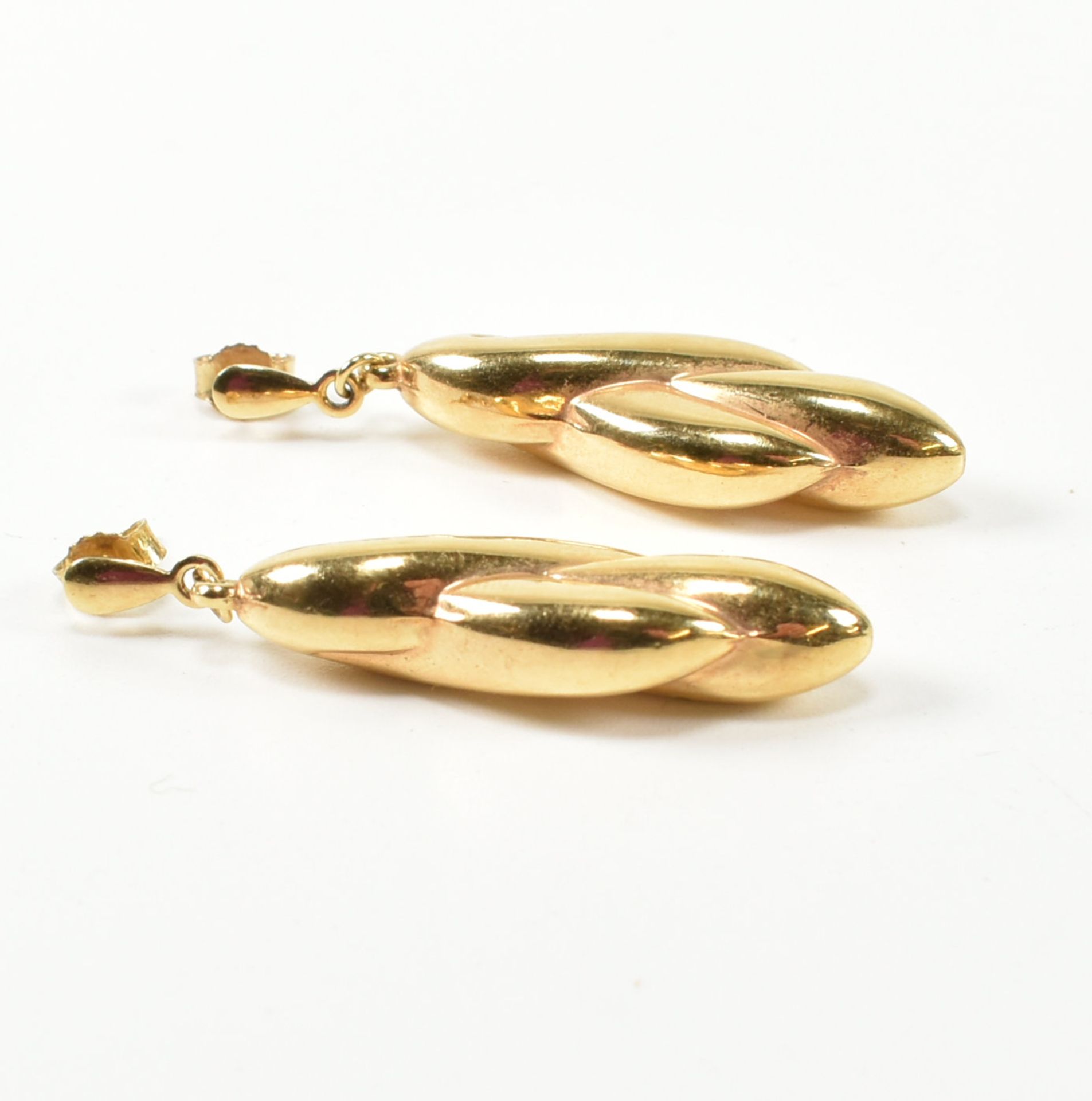 HALLMARKED 9CT GOLD PENDANT EARRINGS - Image 3 of 5