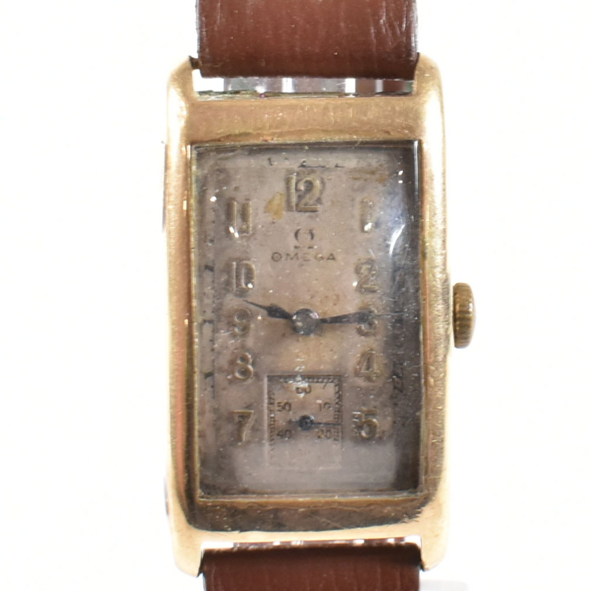 EARLY 20TH CENTURY OMEGA 9CT GOLD WRISTWATCH - Bild 7 aus 7