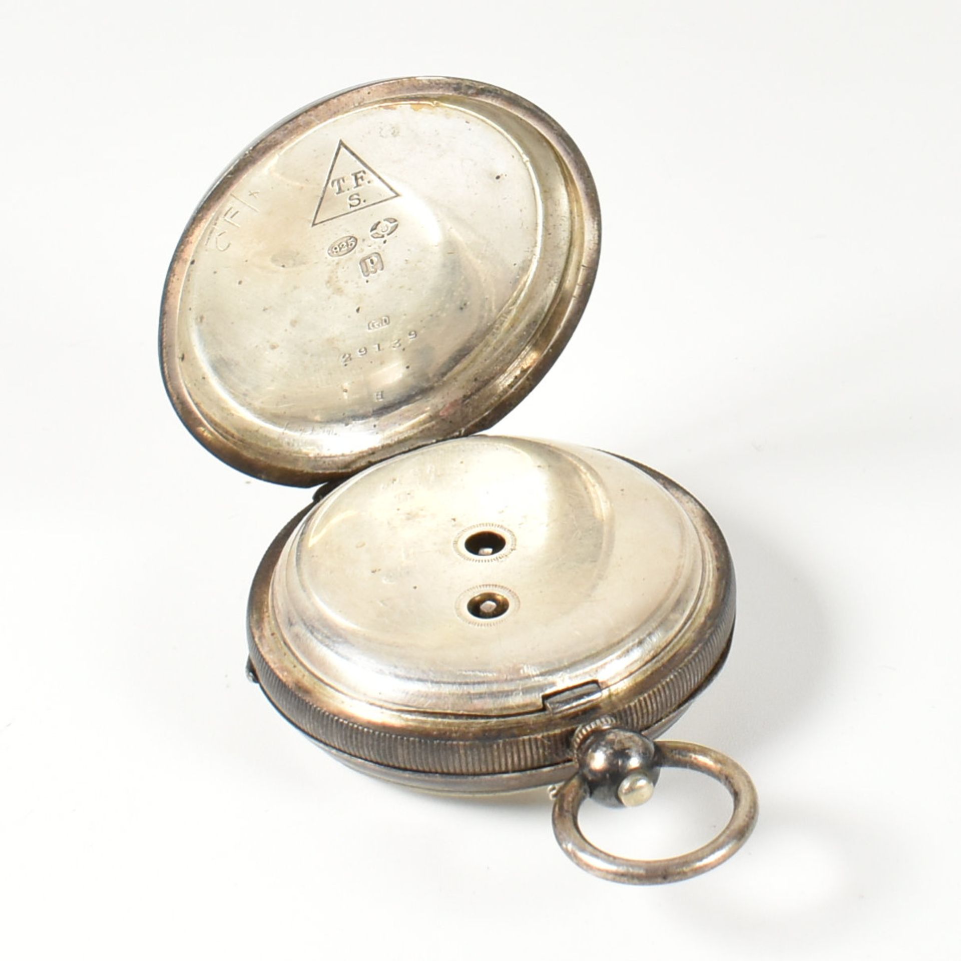 GEORGE V HALLMARKED SILVER FATTORINI POCKET WATCH - Image 3 of 5