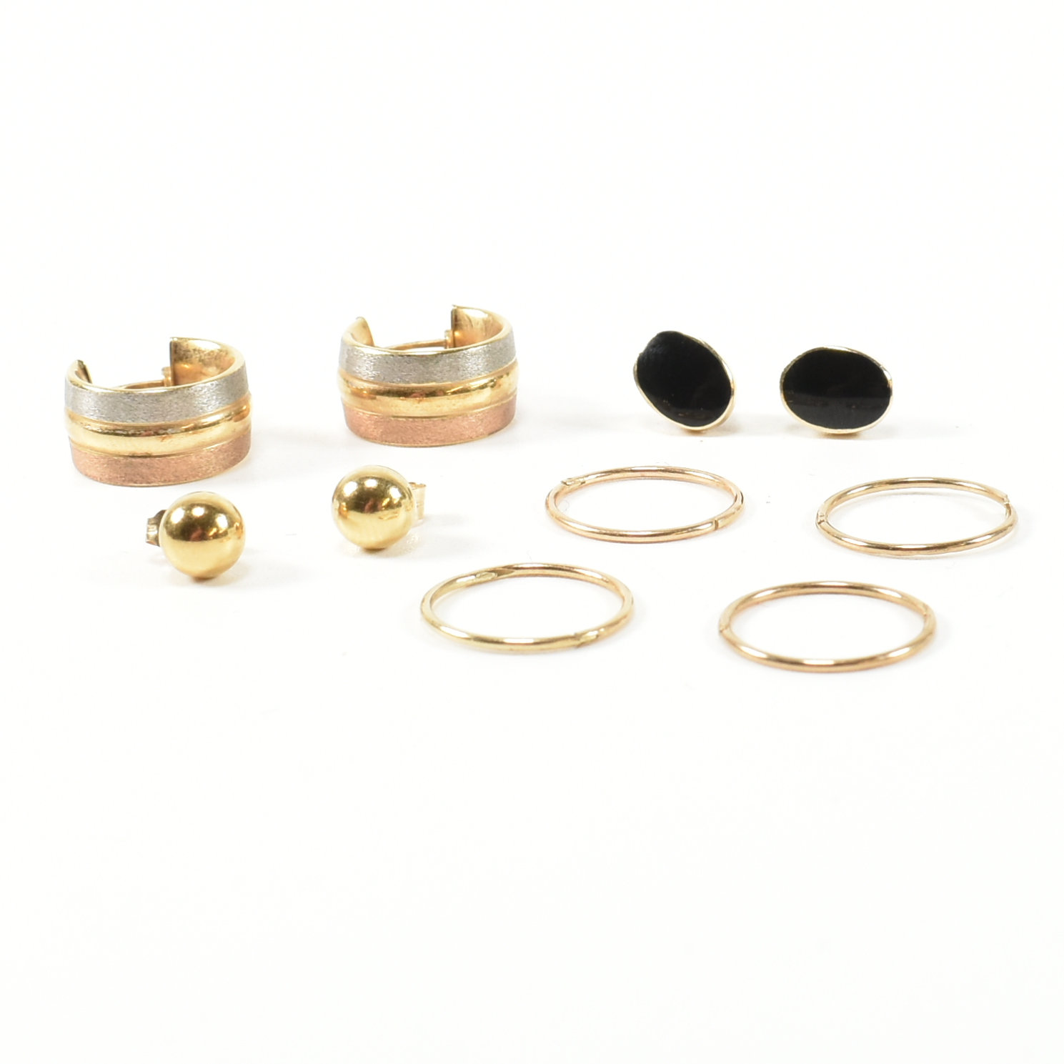 COLLECTION OF 9CT GOLD HOOP & STUD EARRINGS - Image 2 of 7