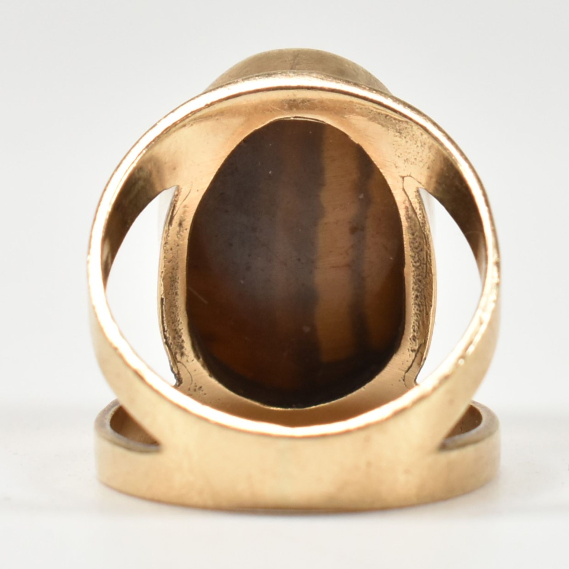 HALLMARKED 9CT GOLD & TIGER'S EYE RING - Image 2 of 9