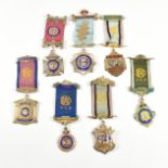 COLLECTION OF HALLMARKED & METAL MASONIC MEDALS