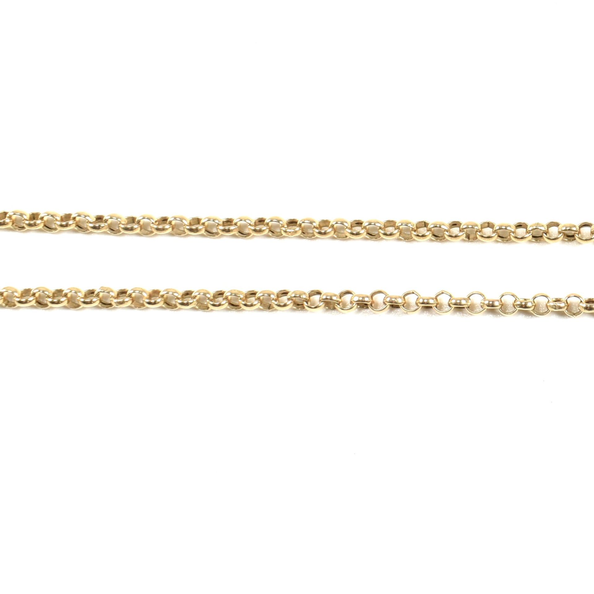 ITALIAN HALLMARKED 9CT GOLD BELCHER CHAIN NECKLACE