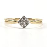 9CT GOLD & DIAMOND CLUSTER RING