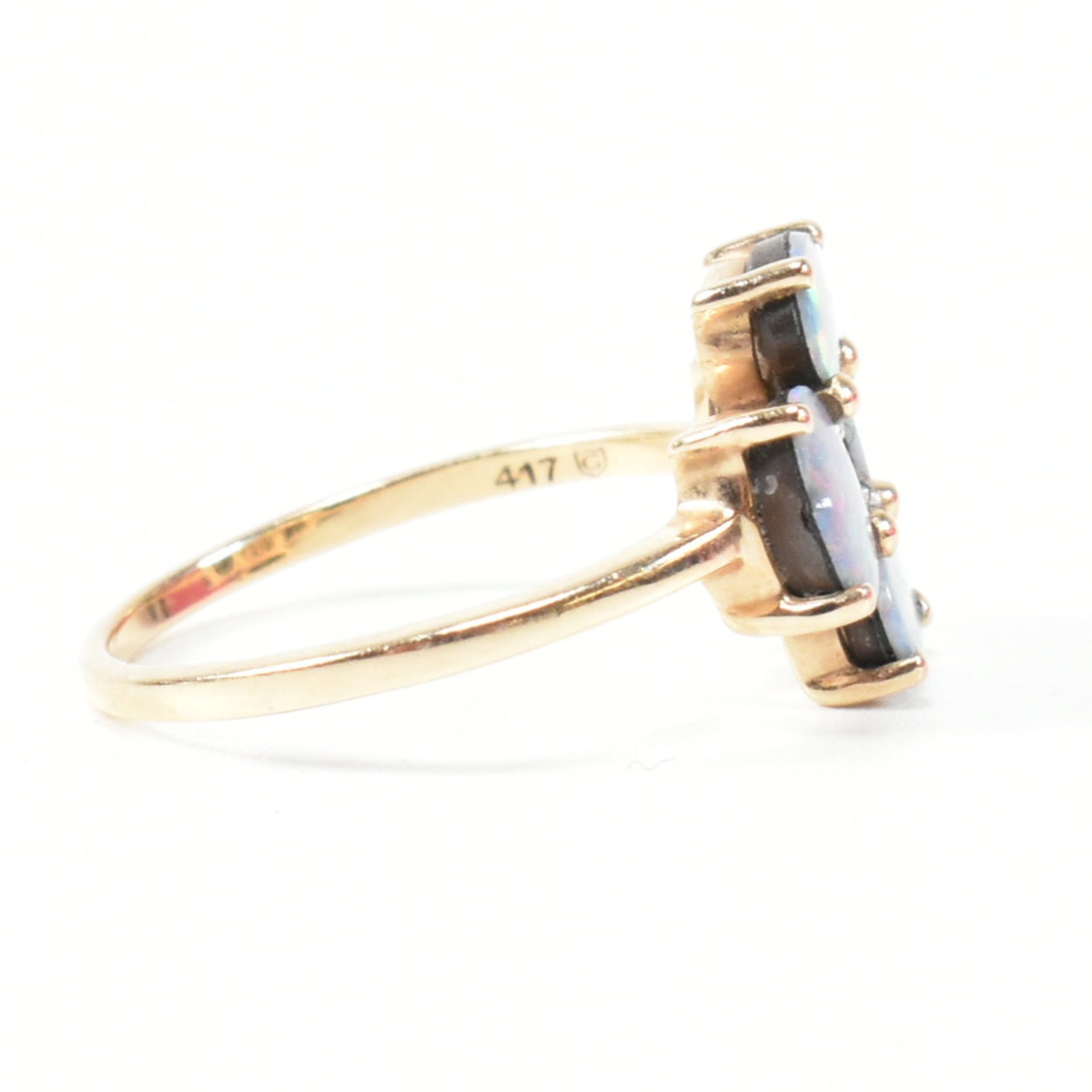 HALLMARKED 9CT GOLD & OPAL DOUBLET RING - Image 2 of 8