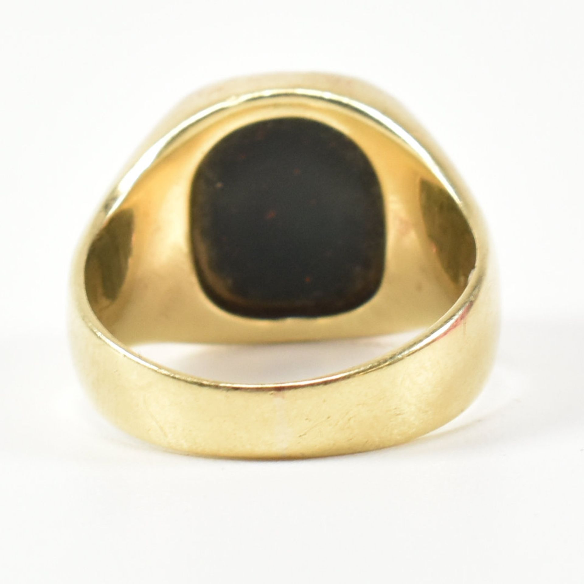 14CT GOLD & BLOODSTONE INTAGLIO SIGNET RING - Bild 5 aus 7