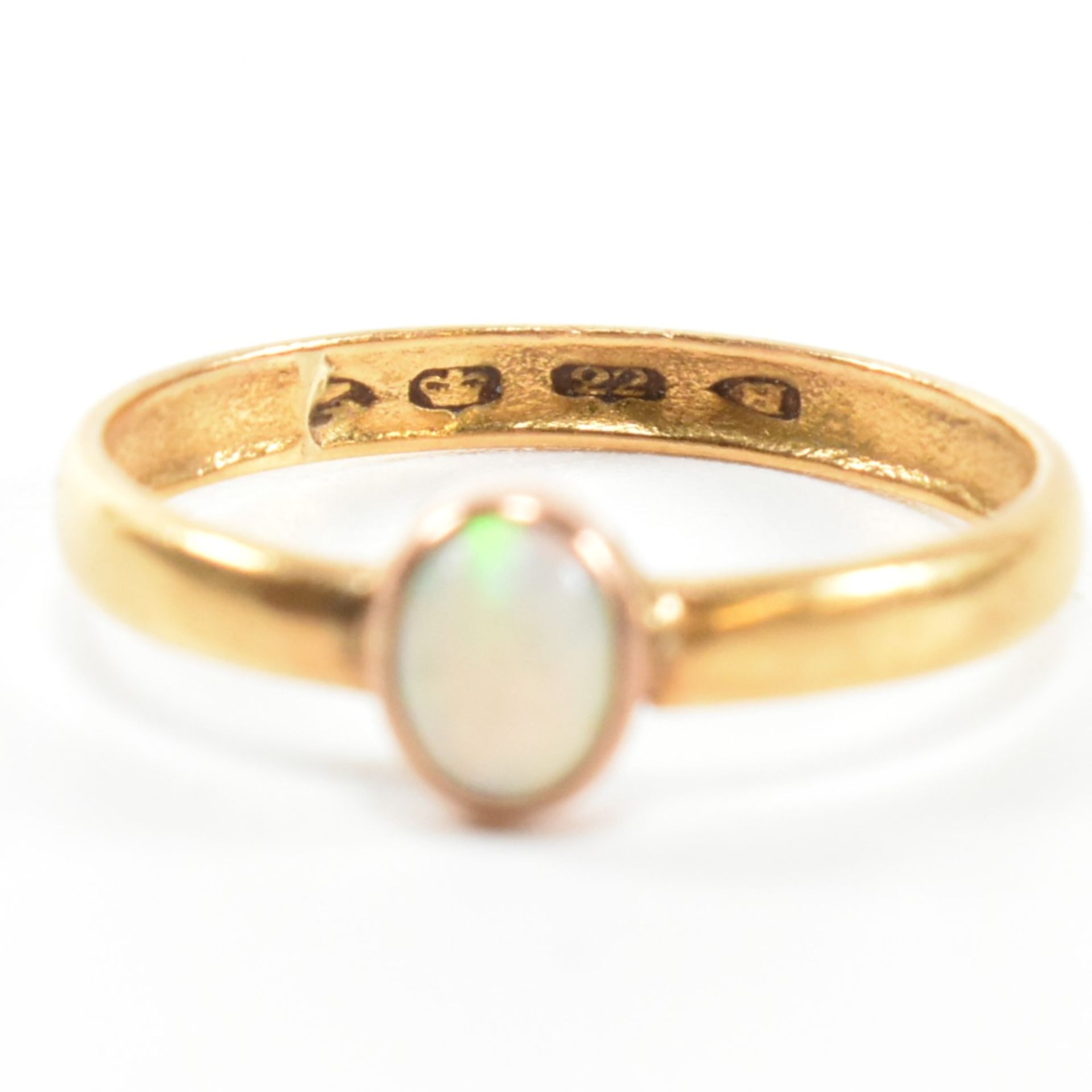 VICTORIAN HALLMARKED 22CT GOLD & OPAL RING - Bild 9 aus 10