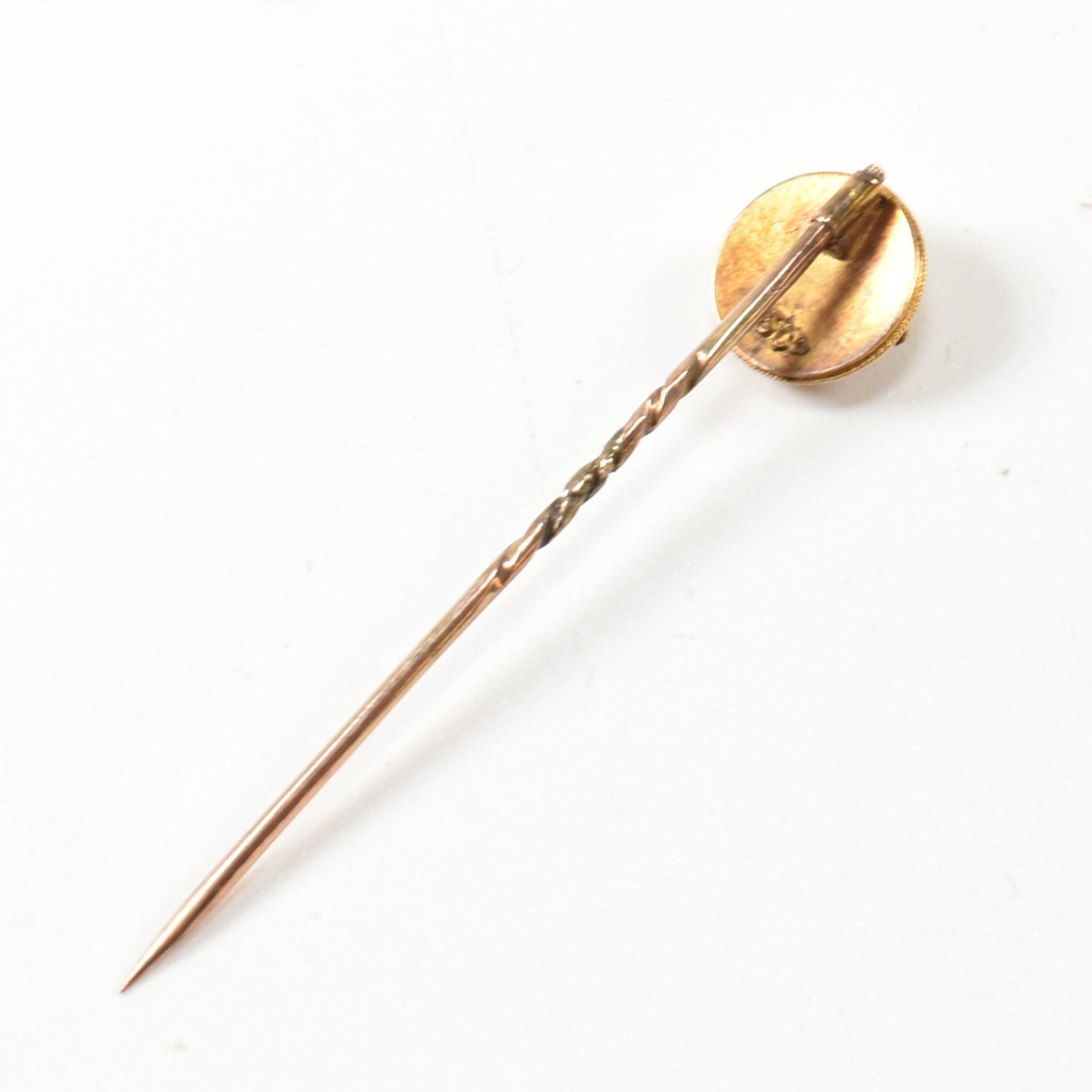 19TH CENTURY 15CT GOLD & GEM SET BROOCH PIN & STICK PIN - Image 3 of 6